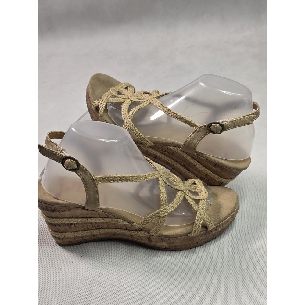 Jellypop Womens Platform Wedge Sandals Natural Color  Espadrille Size 10M